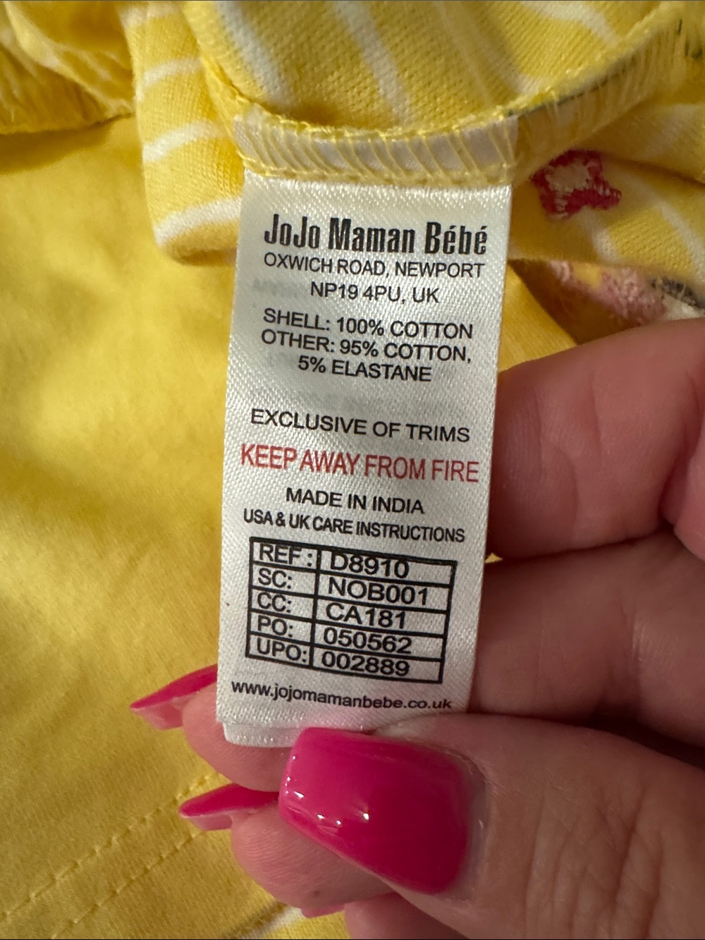 JoJo Maman Bébé Yellow Bird Embroidered Kids Matching Set - Picture 5 of 15